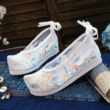 Breakj Shoes Bow Shoes Hanfu Shoes Gauze Hanfu Shoes Costume Sandals Summer Women Fashion And