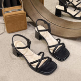 Women's Sandals Summer Footwear High Heels Luxury Designer Shoes Block Heel Low and Elegant Casual Medium Dresses on Offer