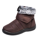 Women's Waterproof Winter Boots Non Slip Thick Plush Snow Boots for Women 2023 New Rabbit Fur Warm Cotton Padded Shoes Plus
