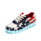 Sneakers for Women Casual Shoes Led Glowing Shoes for Men Fashion Flat Running Sneakers LED Rechargeable Couple's