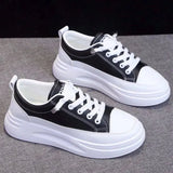 White Shoes Female Spring 2023 New Students Versatile Ins Flat Plate Shoes Female Platform Korean Version Sports Small White