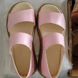 Breakj Plus Size 2024 Summer New Fairy Wind Soft Bottom Sandals Two Wear Back Bag With Roman Beach Sandals
