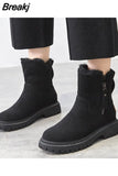 2023 New Snow Boots Plus Velvet Warm Cotton Shoes Women's Short Cotton Boots Zipper Cotton Shoes Ankle Boots for