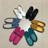 Version Of Women 2023 Spring And Autumn Shallow Mouth Bean Shoes Flat Heel Single Shoes Women A Foot Pedal Women's Shoes Lazy Shoes Large Size
