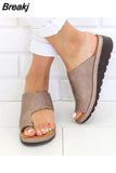 Women's Sandals New Female Shoes Comfy Platform Flat Sole Orthopedic Bunion Corrector Plus Size 35-43 Casual Shoes