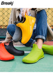 Rain Boots Men's Tide Short Rain Boots Non-slip Kitchen Takeaway Water Shoes Thick-soled Overshoes Fishing Rubber