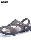 Summer Men's Slippers 8 Slip-On Garden Shoes Breathable Man Sandals Plus Size Male Beach Shoes Flip Flops Quick