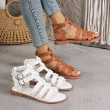 Woman Trend Rome Women's Shoes Summer Sandals Female Daily Outdoor Solid Open Toe Flat Sandals Female Bohemia Beach