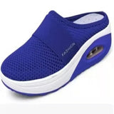 Women Slipper Walking Shoes Air Cushion Slip-On Orthopedic Diabetic Ladies Platform Mules Mesh Lightweight Slipper Wedge