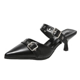 Breakj Half-Slipper Women's Shoes Wear The New Spring / Summer 2023 Pointed French Thin Heel Lazy Muller