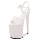 Breakj Patent Leather 20Cm High Heels Heel Sexy Waterproof Platform Hate Day Superb High Sandals Female