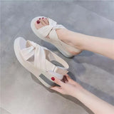 Heel Fashion Sandals Women 2023 Summer New Sexy High-heeled Velcro Fairy Wind Open Toe Comfortable Women's