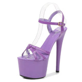Breakj Leather Sandals Special High Heels Heel Sexy Black Waterproof Platform Hate Day Superb High Slippers Female