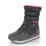 Boots Women Ladys Warm Shoes Snow Boot Inside Mixed Natural Wool Solid Color White