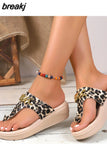 Women Sandals Orthopedic Wedge Heels Summer Sandals 2023 Slippers Shoes For Women Heeled Sandals Beach Flip Flops Zapatos