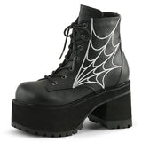 Cool Fashion Brand New Solid Lace Up High Heel Round Toe Platform Boots For Women Big Size 43 Punk Goth