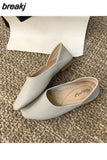 Shoes Women Female Ballet Square Toe Flat Heels Brand Shoes Slip On Casual Loafers Soft Moccasins Female Zapatillas