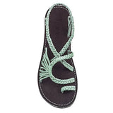 Size Summer Beach Sandals Women Clip Toe Rope Knot Flat Slippers