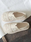 Women's Shoes 2023 Summer New Hollow Breathable Mesh Shoes Literary Retro Flat Shoes Women's