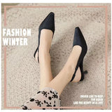 High-Heeled Women's Sharp Head Thin Heel 2025 Spring And Autumn New Baotou Sandals Retro Small Scented Fairy