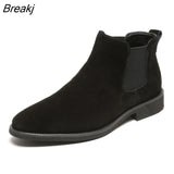 Boots Men Suede Leather Decent Men Ankle Boots Original Male Short Casual Shoes British Style Winter Spring