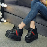 spring new simple comfortable flat single shoes within increased fashion casual shoes Korean muffin bottom women's