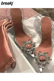 Sandals Women Pumps Transparent PVC High Heels Shoes Sexy Pointed Toe Slip-on Wedding Party Brand Fashion Shoes for