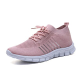 Women Sneaker Round Head Mesh Women Flat Shoes Breathable Trainer Walking Platform Buttom Casual Sneaker Lace Up Tenis
