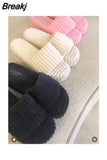 Women's Fashion Open-to-e Home Slippers Women's New Style platform slippers Summer Large Size Thick Soles, Towel Plush