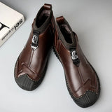 o'clock New Arrivals Men Ankle Boots Autumn Breathable Slip-on Shoes Winter Plush Casual Botas De Hombre Trend Large