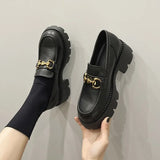 Heels Women's Loafers Pumps Luxury Designer Shoes Ladies 2023 Spring Wedge Casual Leather Wedding Shoes Bride Round