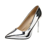 Women Pumps Fashion Luxury Wedding Party Shoes Sexy Gold Silver Pointed Toe High Heels Women Shoes Stilettos Large Size