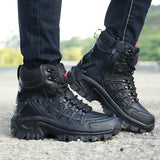 Men's Military Boot Combat Winter Fashion Ankle Boot for Men Tactical Army Boot Outdoor Work Safety Shoes Men's Motocycle