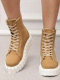 Women Boots 2023 Fashion Chunky Boots Platform Boots White Shoes For Women Autumn Winter Boots High Heels Botas