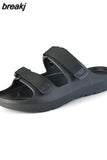 Summer Fashion Men Light EVA Outside Slippers Casual Solid Color Waterproof Non-slip Indoor Home Slides