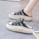Mules Black Summer 2023 with Heel Clear Shoes Orthopedic Women's Slippers and Ladies Sandals Transparent H Sandal Trend