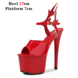 Stripper Heels Women Shoes Sexy Show Sandals Party Club Platform Stiletto High-heeled Pole Dance Prom Dress Shoes
