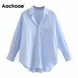 Women Solid Office Lady Shirts Batwing Long Sleeve Turn Down Collar Blouses Candy Color Casual Loose Tops Chemise