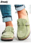 Women Retro Shoes Slip on Mules Ladies Comfort Flats Female New Plus Size 43 Casual Men Summer Flat Clogs Zapatos