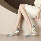 Color Pointy High Heels Women's Single Shoes 2023 Spring Summer New Fashion Shoes All Match Small