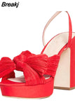 New Platform 2023 Summer Simple High Heeled Women's Sandals Shoes Wedding Shoes Big Size 43 Bridal