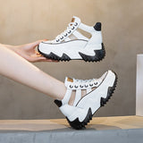 Sneakers Women Trends 2023 High Heels Luxury Designer Flat Shoes Female Thick Bottom Fashion Chunky Elegant Athletic