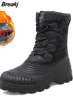 Top Winter Camouflage Boots Warm Thick Plush Outdoor Walking Shoes Men Waterproof Snow Boots Men Cotton Shoes Men Lace