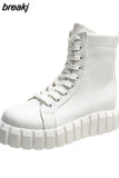 Women Boots 2023 Fashion Chunky Boots Platform Boots White Shoes For Women Autumn Winter Boots High Heels Botas