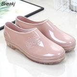 Shoes Women's Rain Boots Water Boots Short Kitchen Non-slip Water Shoes Work Shoes Rubber Shoe Cover Womens Boots