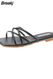 Women Slingback Sandals 2023 New Women's Shoes Summer Flats Casual Flip Flops Shallow Female Slides Open-toe