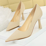 Shoes Fashion Women Pumps Pointed Toe Kitten Heels Stone Pattern High Heels Women Career Office Shoes Plus Size 42