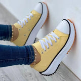 Canvas Shoes Women Cross Strap Sneakers Round Toe Thick Sole Casual Shoes Women 2023 New Summer Women's Vulcanized