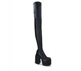 Women High Heel Platform Boots Street Punk Style Female Over The Knee High Boots Autumn Winter High Quality Elastic Warm