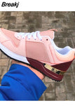 Women Sneaker Autumn Casual Breathable Suede Leather Platform Sport Shoes Fashion Running Walking Lace Up Ladies Shoes